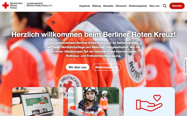 Screenshot der Website drk-berlin.de