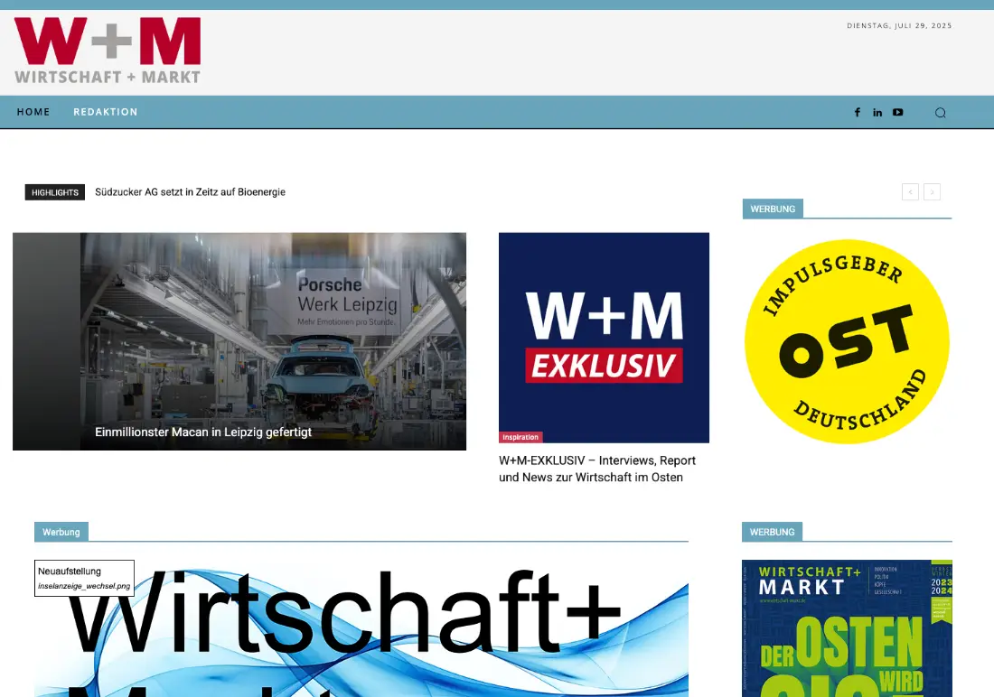 Wirtschaft und Markt – Referenzprojekt der Netzredaktion